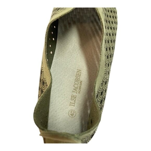 PC3 Ilse Jacobsen Tulip Army Green Perforated Women's Slip on Sneakers Size 40 - Picture 7 of 7